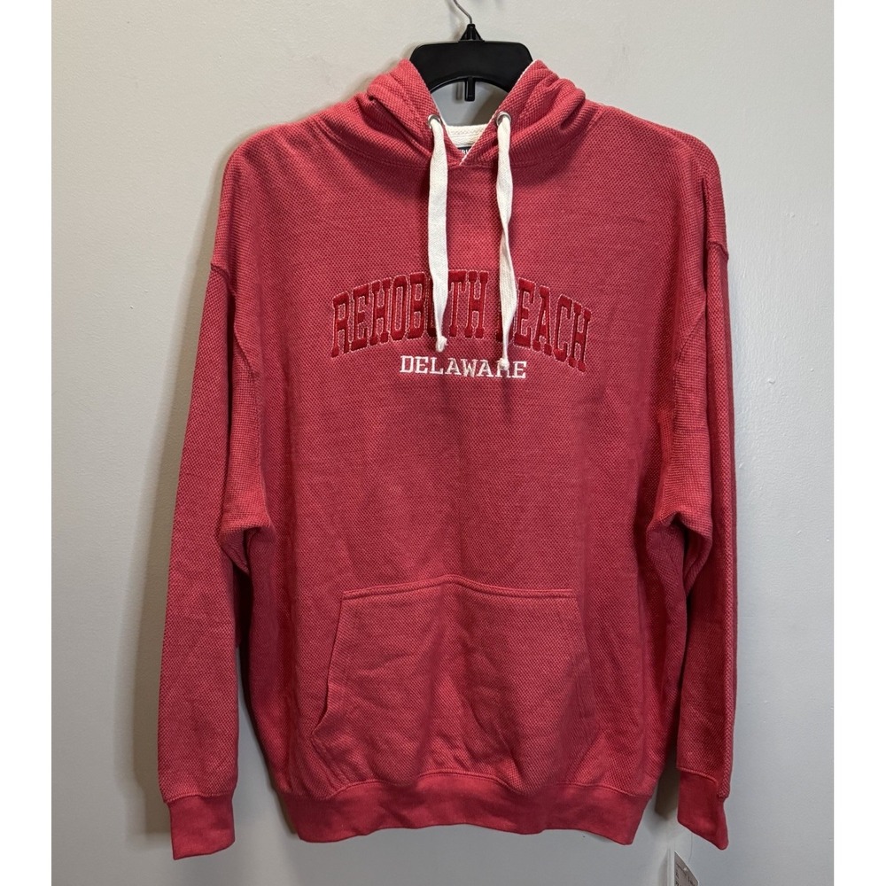 Basix Of America Hoodie Rehoboth Beach‎ SZ XL Red Heather